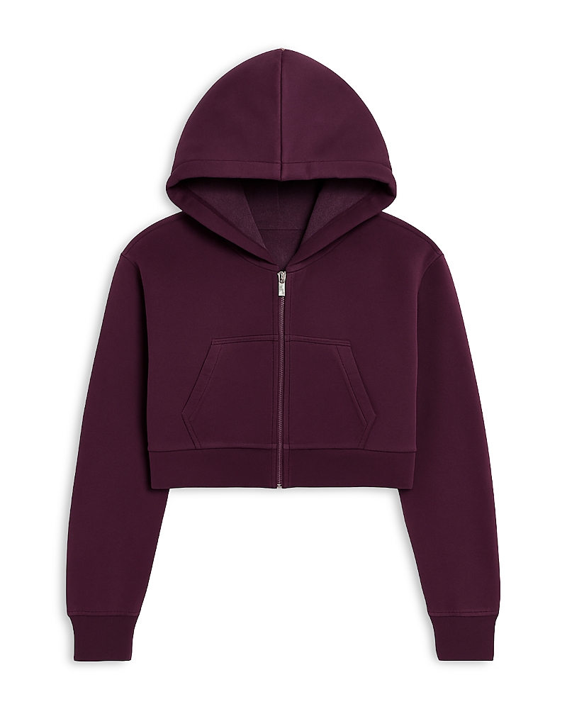 Katiejnyc Girls' Tween Cody Crop Zip Hoodie - Big Kid In Purple