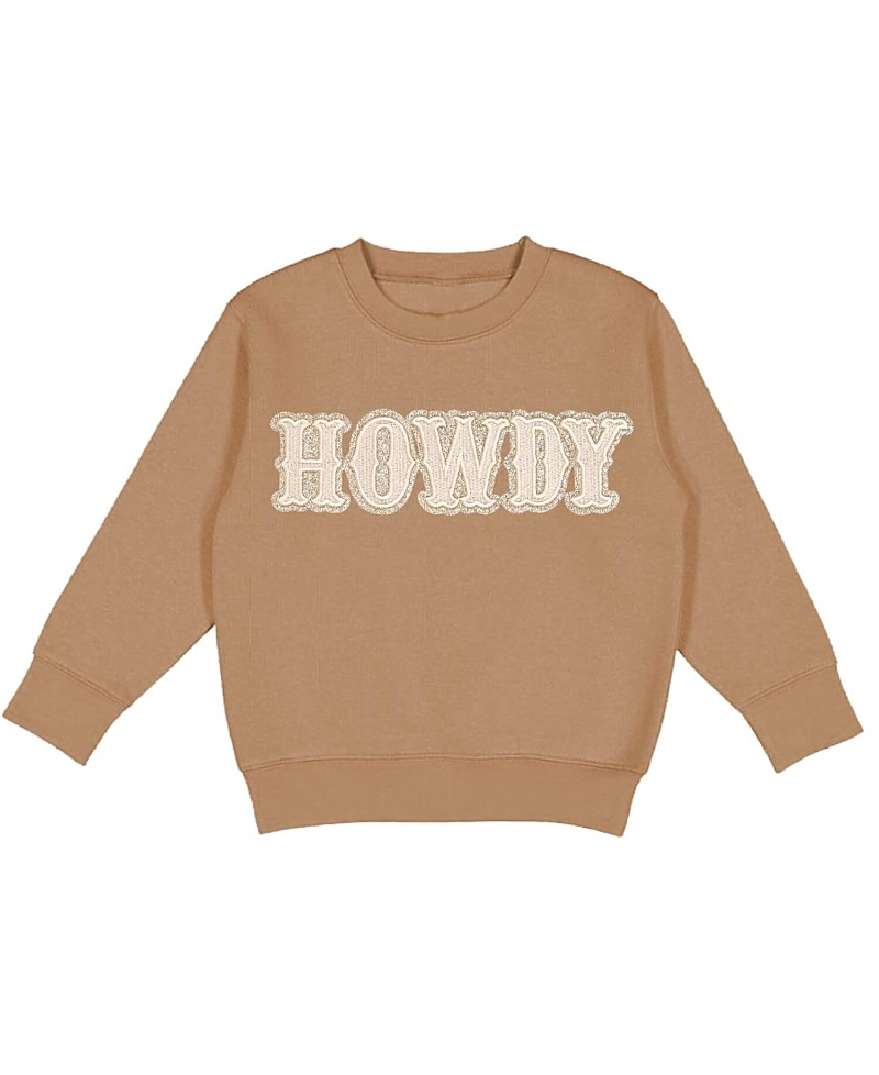 Sweet Wink Girls' Howdy Patch Sweatshirt - Baby, Little Kid In Brown