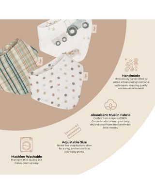 Unisex Charlie Bibs Set, 3 Pack