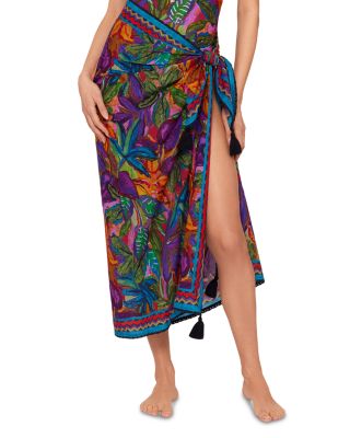 Cactus Flower Pareo Swim Cover-Up