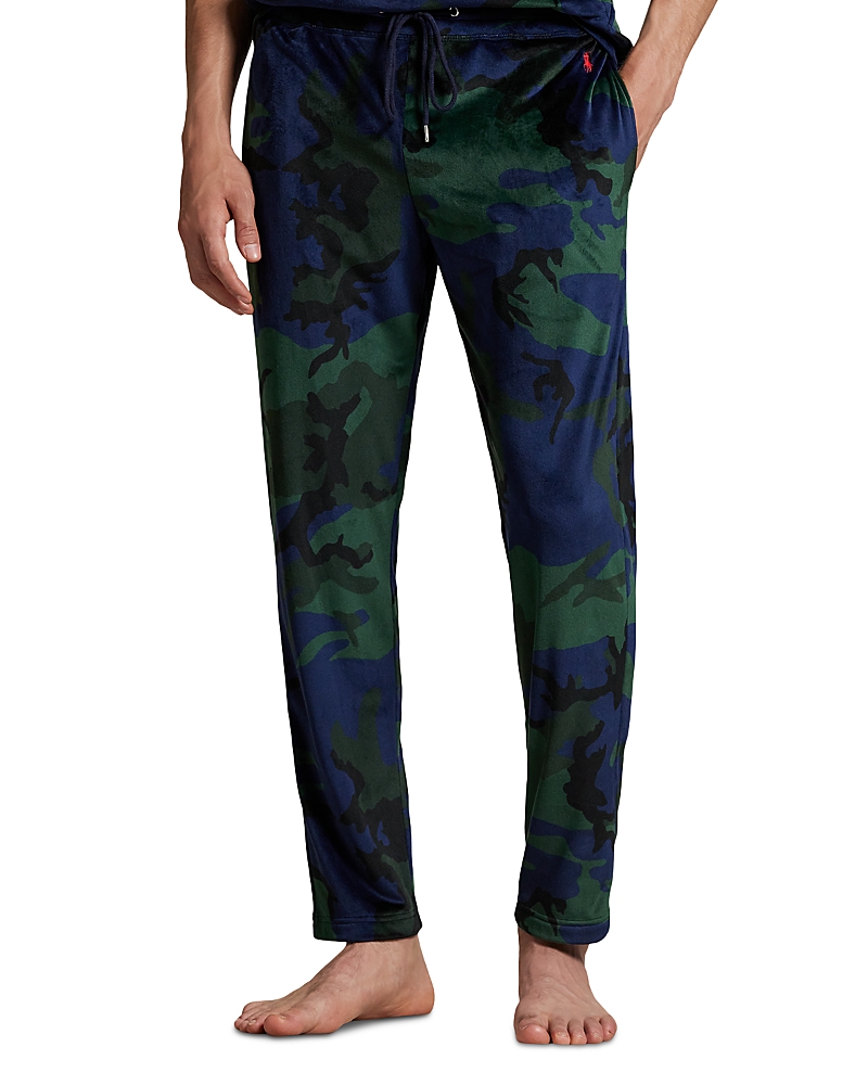 Polo Ralph Lauren Slim Fit Velour Pajama Pants In Multi
