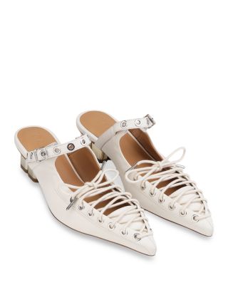 Women's Eyelets Lace Up Mules
