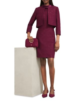 Milan Sequin Woven Tweed Clutch