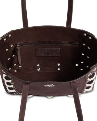 Nellc&ocirc;te Mini VLogo Shopping Tote Bag in Suede