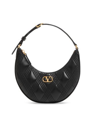Quiltie 67 VLogo Mini Hobo Shoulder Bag