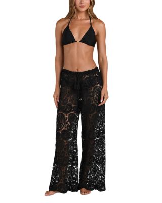 Geraldine Paisley Crochet Cover-Up Pants
