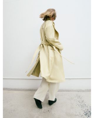 Rue Leather Trench Coat