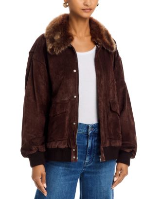 FRAME The Suede Oversized Jacket | Bloomingdale's Women