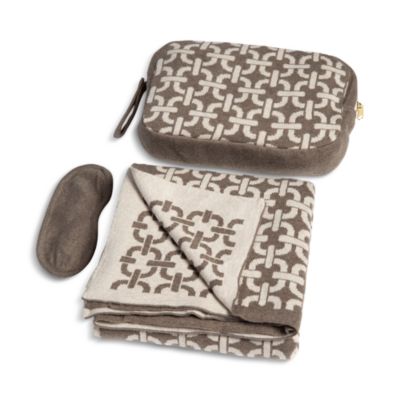 Chain Print Travel Blanket Set