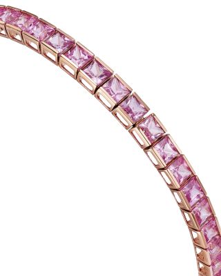 Pink Sapphire Bracelet in 14K Rose Gold