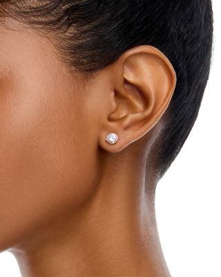 Certified Lab Grown Diamond Stud Earrings in 18K Yellow Gold, 2.0 tcw