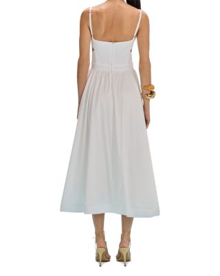 Seaweed Shell Embroidered Midi Dress