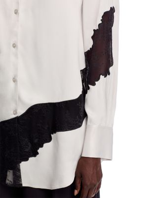 Belacey Lace Detail Button Up Shirt