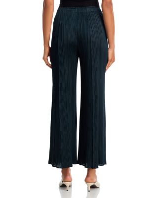 Pliss&eacute; Wide Leg Pants