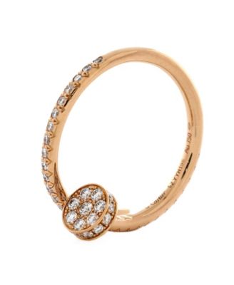  Small Juste un Clou Paved Ring 18K Rose Gold with Diamonds