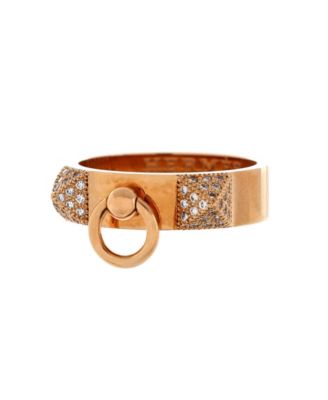  Small Collier de Chien Ring 18K Rose Gold and Diamonds