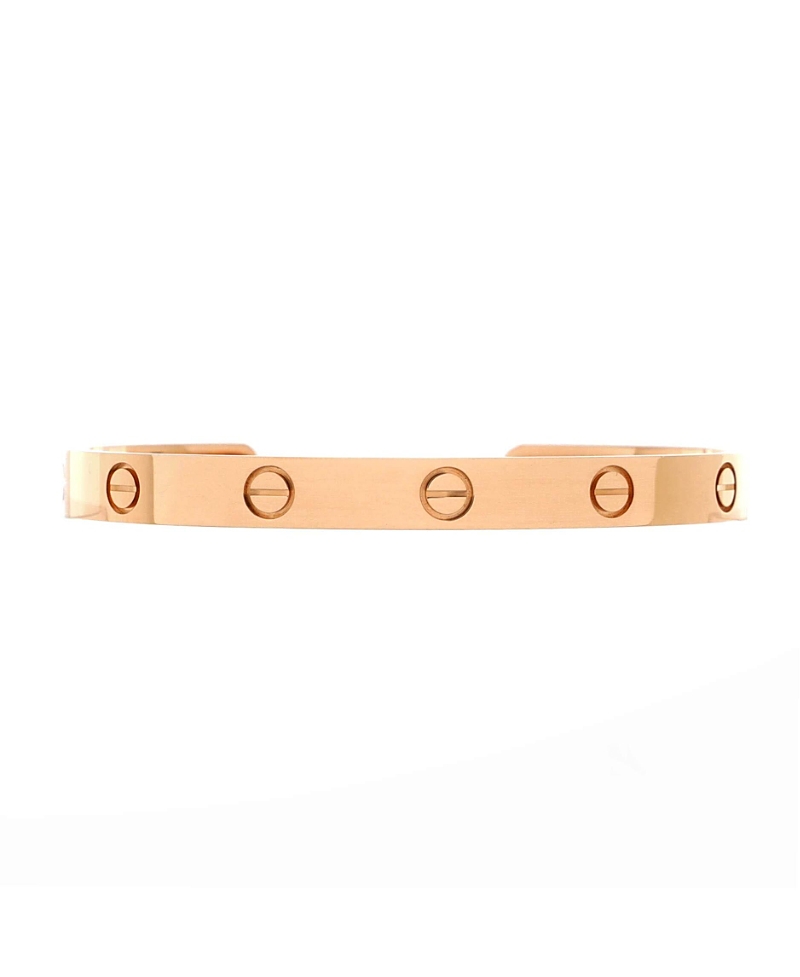 PRE-OWNED CARTIER Pre-owned Cartier Love Cuff Bracelet 18k Rose Gold
