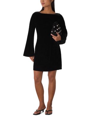 Velvet Flare Sleeve Dress
