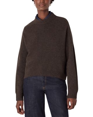 Wool Curved Hem Sweater