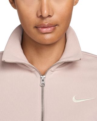 Zip Neck Cropped Sweatshirt