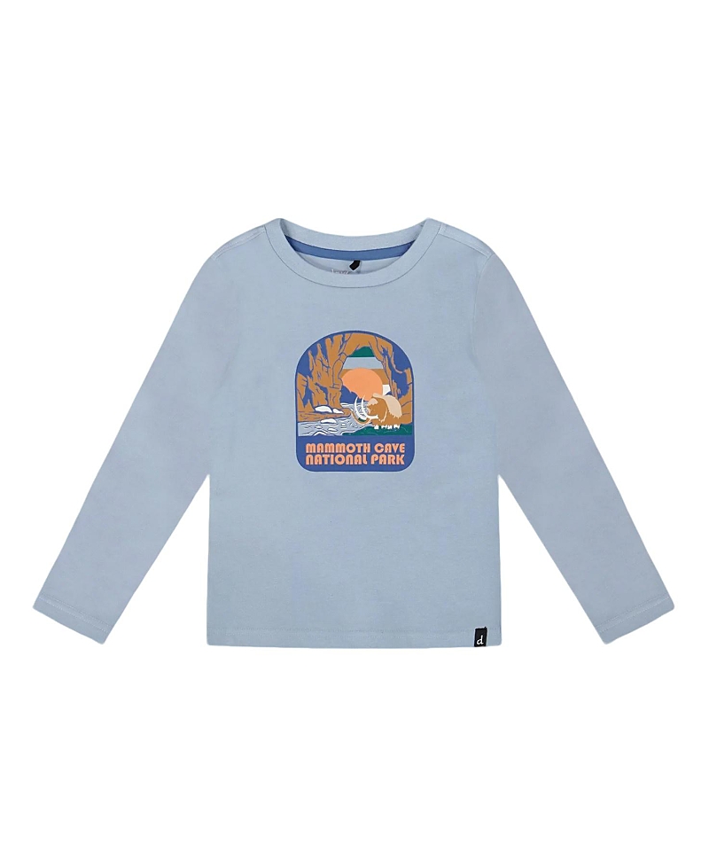 Deux Par Deux Boy Organic Cotton Long Sleeve T-shirt In Blue