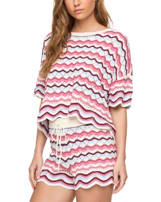 Sunchaser Scalloped Cover Up Crop Top & Sunchaser Scalloped Cover Up Shorts