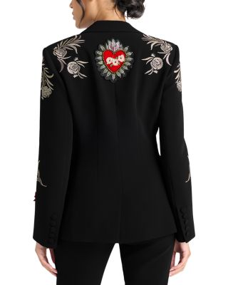 Heritage Rose Embroidered Blazer