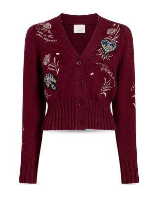 Heritage Rose Embroidered Cardigan