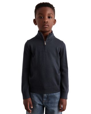 Boys' Long Sleeved Merino Funnel Neck 1/2 Zip Sweater - Little Kid, Big Kid
