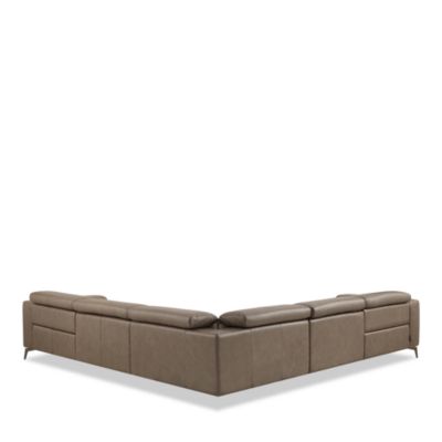 Nacosto Motion Leather Sectional Sofa