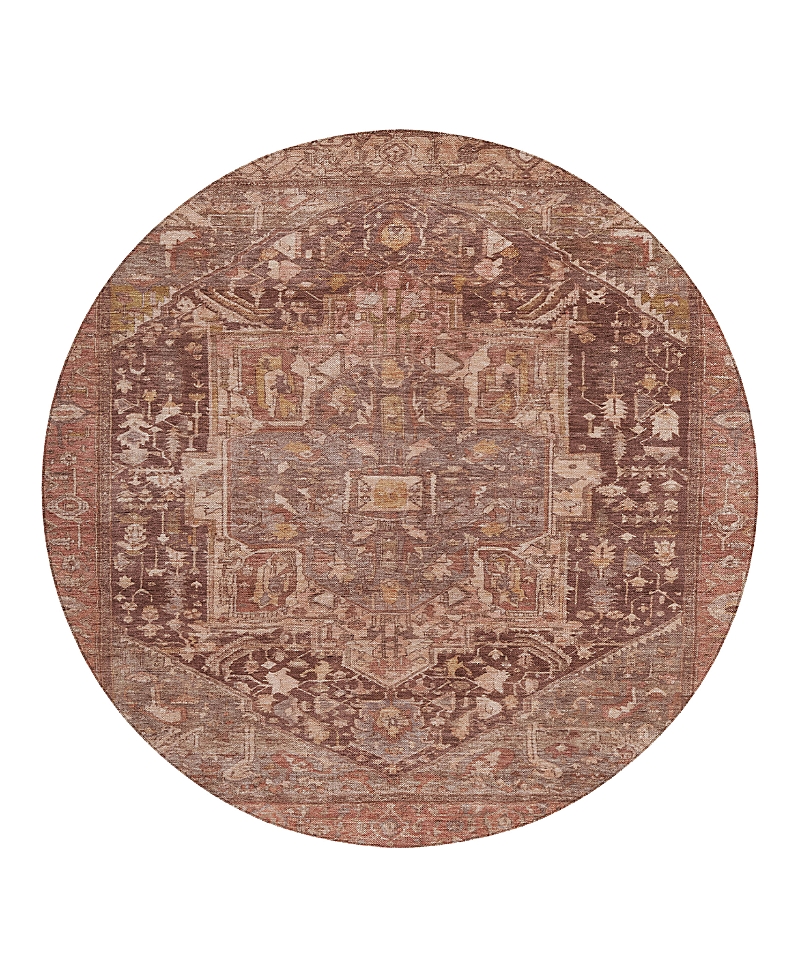 Dalyn Rug Company Solace Washable Sl14 Round Area Rug 8'0 X 8'0 In Red