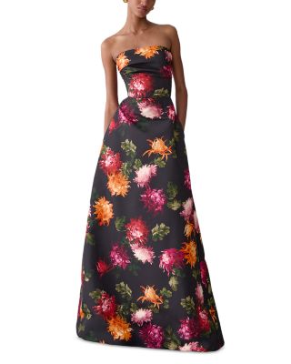 Strapless A Line Gown