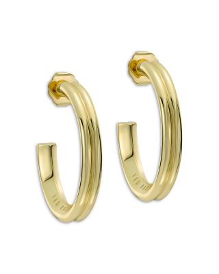 Hidden Heart Large Hoop Earrings