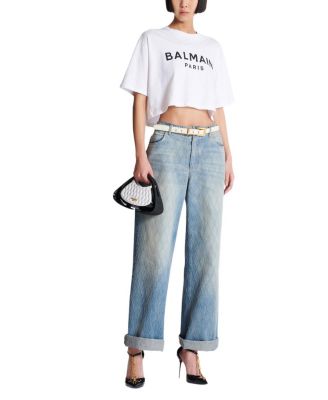  T-Shirt With Balmain Paris Print