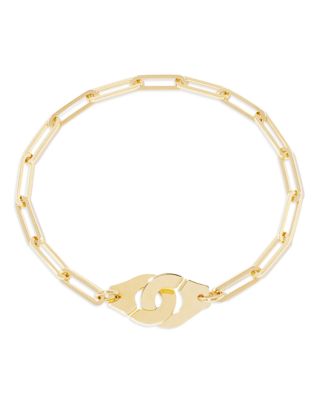 18K Yellow Gold Menottes Dinh Van Handcuff Chain Link Bracelet