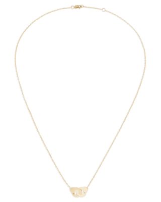 18K Yellow Gold Menottes Dinh Van Small Handcuff Open Link Chain Pendant Necklace, 15.75-16.54"