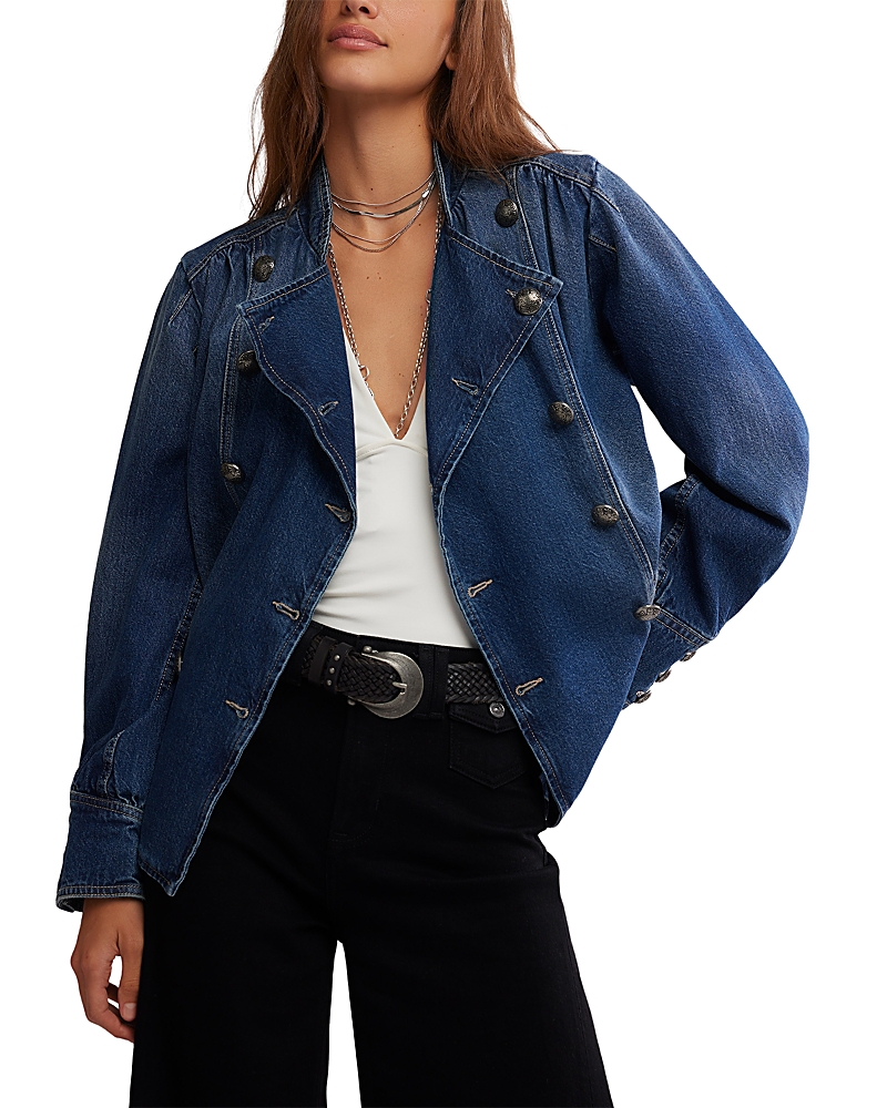 Free People Imogene Denim Officer Jacket