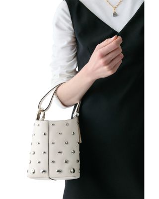 Halo Mini Studded Leather Bucket Bag