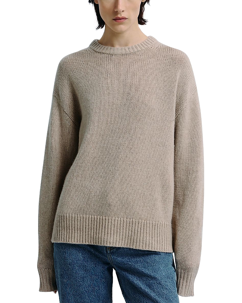 Rue Sophie Gil Wool Cashmere Sweater In Gray