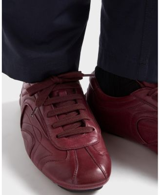 Men's Montecarlo Re-Edition 2005 Antiqued Nappa Leather Sneakers in Burgundy