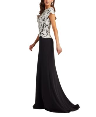 Isadora Embroidered Crepe Gown