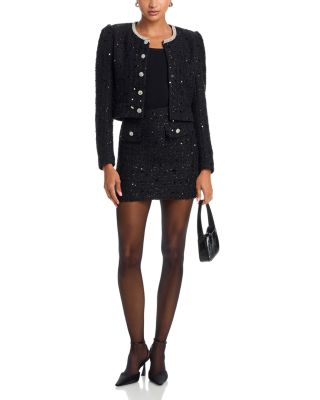 Ava Embellished Tweed Mini Skirt