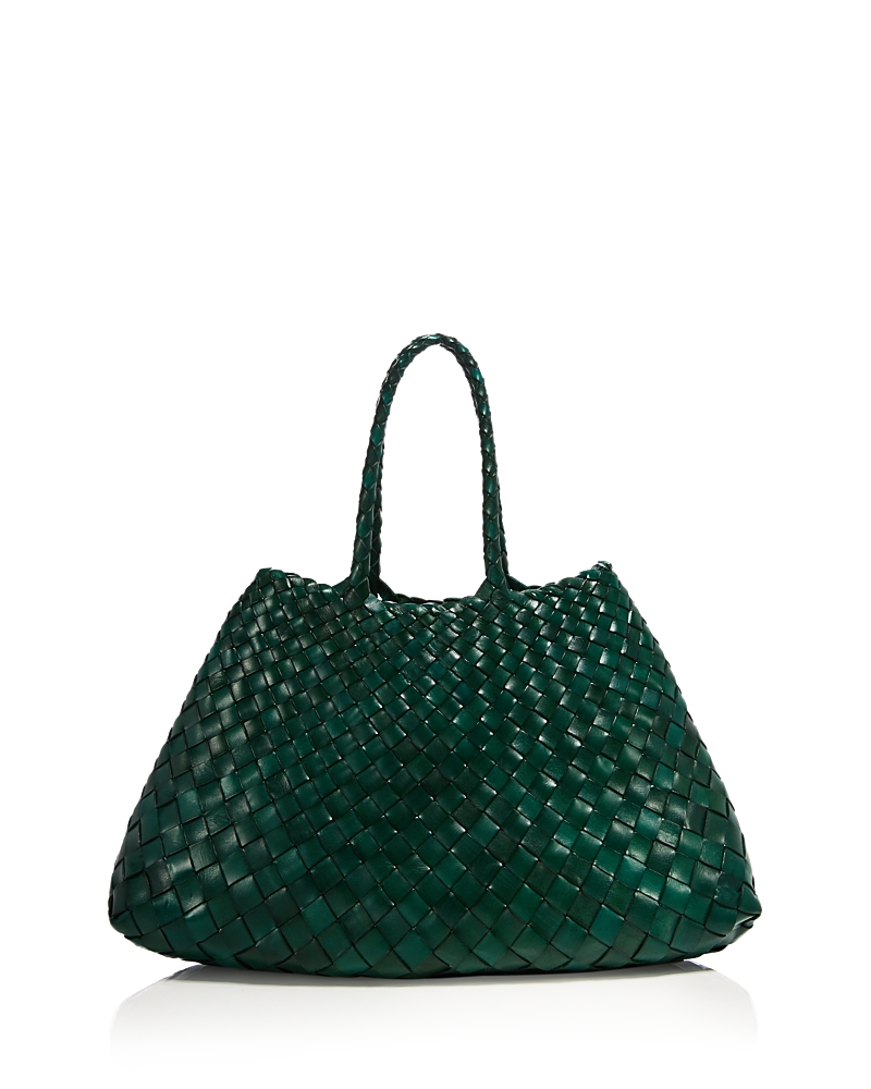 Dragon Diffusion Santa Croce Small Leather Bag In Green