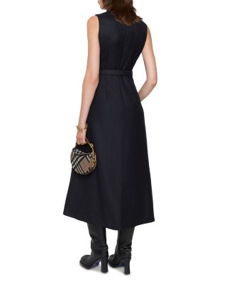 Amelia Belted Check Wool Dress