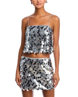 Sequined Cropped Camisole