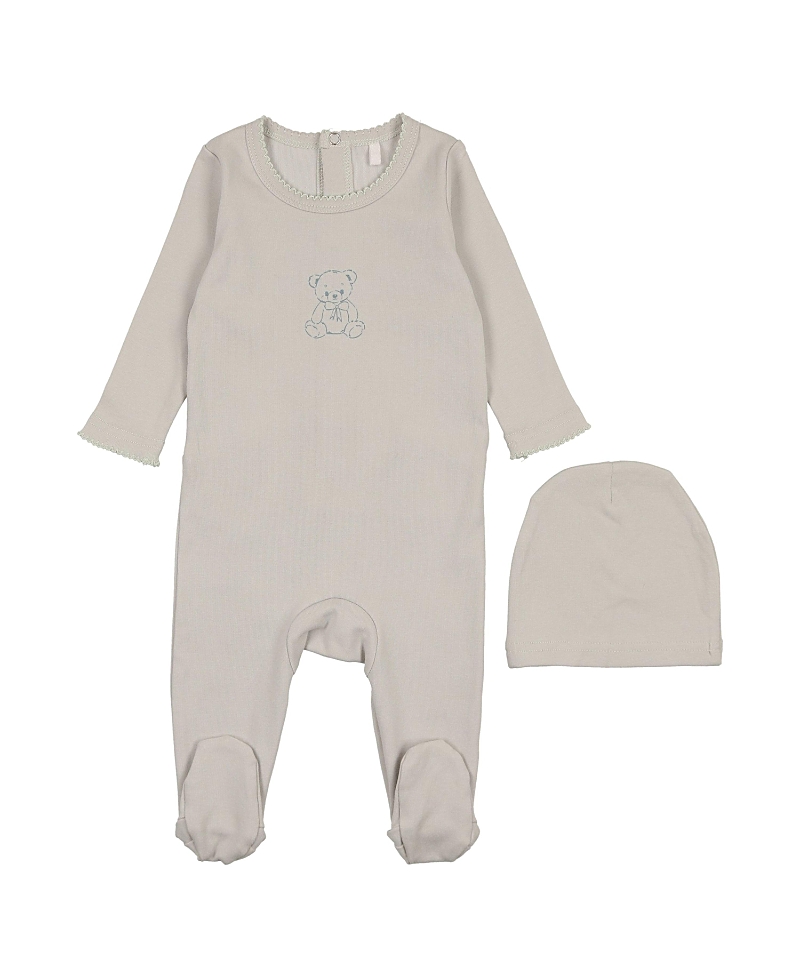 Pouf Unisex Vintage Bear Footie - Baby In Gray