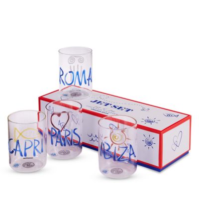Jet Set Glassware, Set of 4