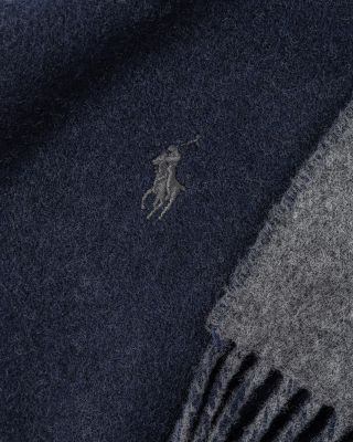 Wool Cashmere Blend Double Sided Scarf