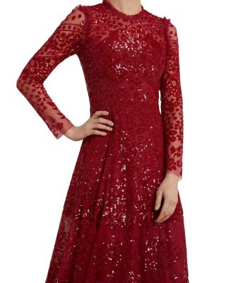 Aurora Long Sleeve Ballerina Midi Dress