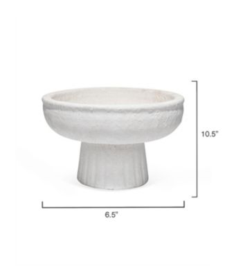 Aegean Ceramic Pedestal Decorative Bowl - Small